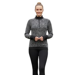 Lululemon Gray Black Nylon 1/4 Zip Pullover Jacket, US4